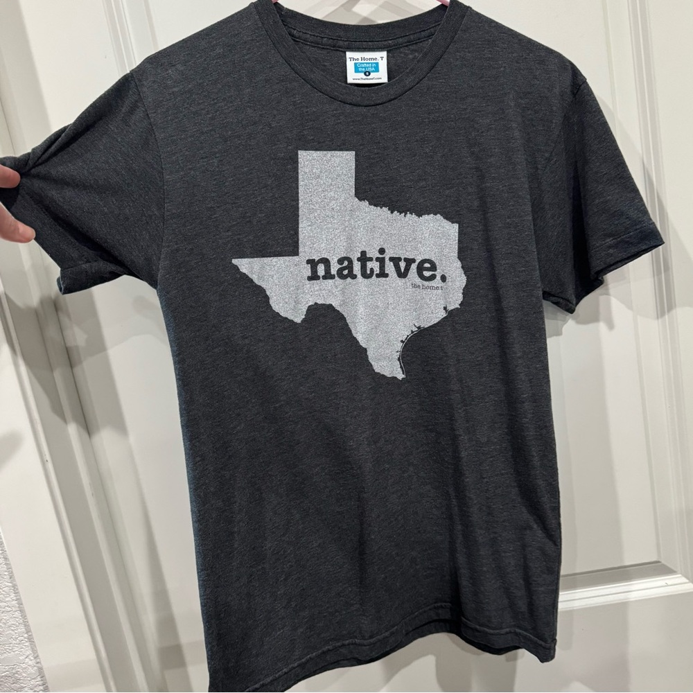 The Home T Texas Native Graphic Short Sleeve Tee - Heather Gray, Size Small